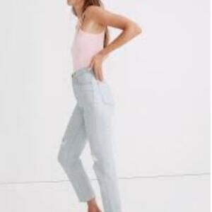 MADEWELL The Mom Jean Light Wash Ankle Length Jeans Size 32